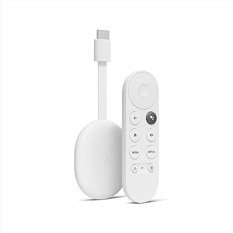 GOOGLE CHROMECAST WITH GOOGLE TV (4K) | STREAMING STICK ENTERTAINMENT WITH VOICE SEARCH | WATCH MOVIES, SHOWS, AND LIVE TV IN 4K HDR | SNOW