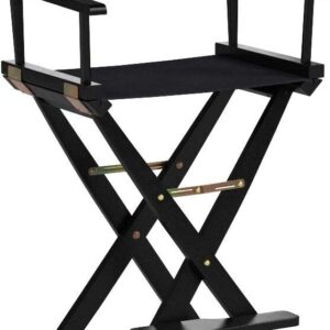 CASUAL HOME DIRECTOR'S CHAIR | BLACK FRAME/BLACK CANVAS | 30 INCH - BAR HEIGHT