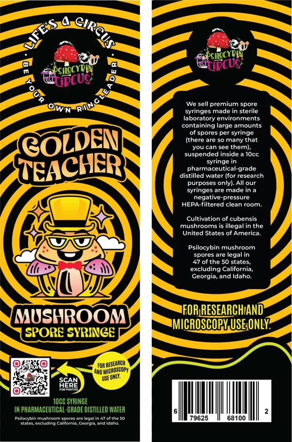 GOLDEN TEACHER | LIQUID CULTURE SYRINGE 10CC