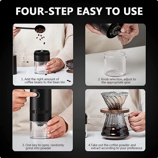COFFEE GRINDER | TYPE-C USB CHARGE PROFESSIONAL CERAMIC GRINDING CORE - Image 4